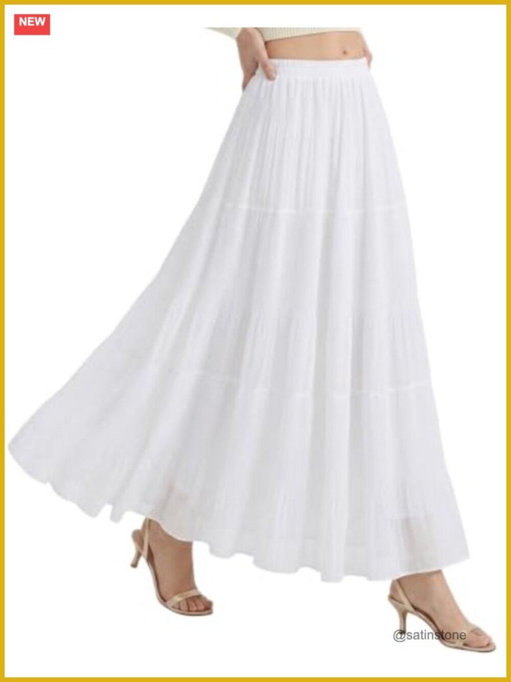 Pleated Chiffon Maxi Skirt High Waisted A-Line Flowy Long Skirt with Lining